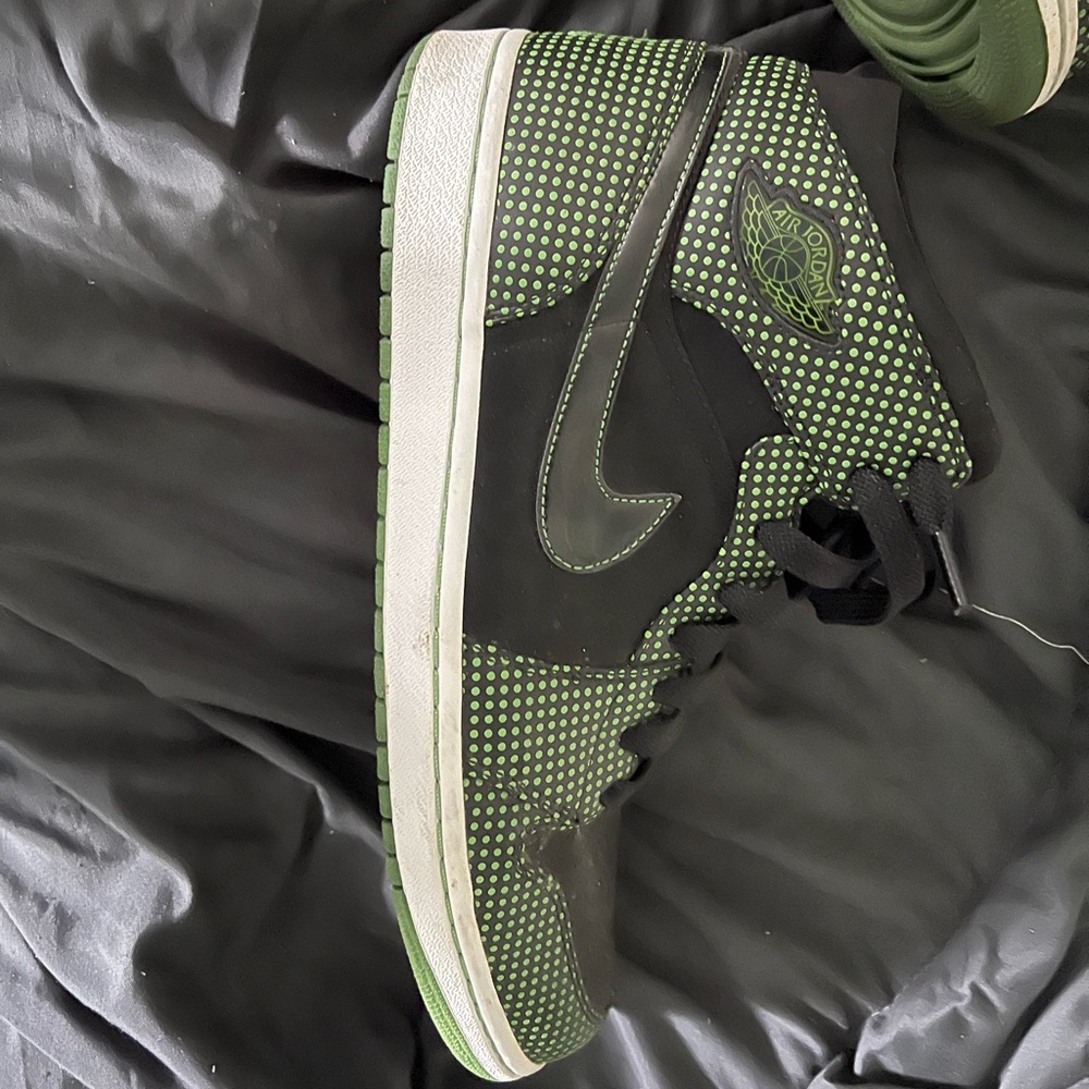 Nike Air Jordan Green and Black Sneakers